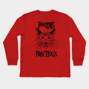 Feeling fractious cat Kids Long Sleeve T-Shirt